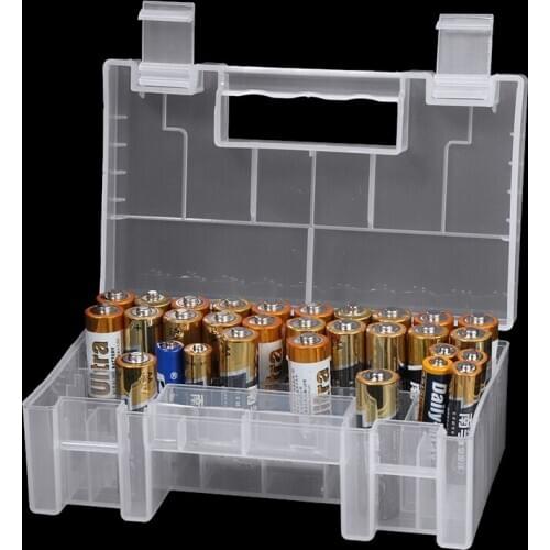 Newest 1pc Portable Hard Plastic Batteries Case AA AAA C Battery Healthy Case Storage Box Holder Organiser 15x9x5.5cm