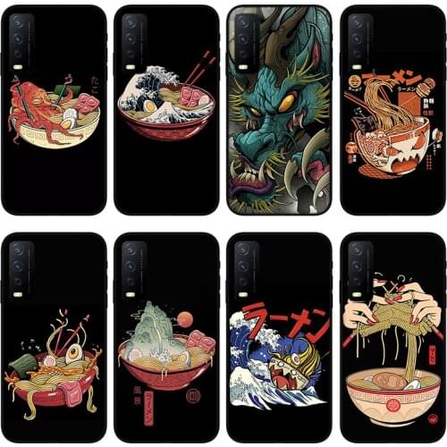 Anime Ramen Phone case for vivo y30 y50 y53 y52 y31 y53 , Protective silicone case for vivo Y18 Y19 Y15 Y12 Y51 Y85 Y97 Y70s