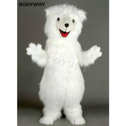 Long Fur Furry Costume Polar Bear Mascot Costume Cosplay Suits Party Dress Outfits Clothing Halloween Outdoor Party Fursuit