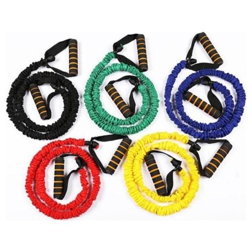 Muscle Trainer Slimming Strength Elastic Pull Rope Fitness Exercises Yoga Pilates Single Resistance Band For Home