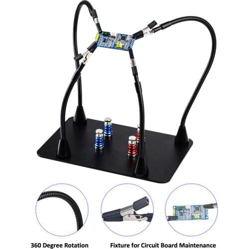 Functional Four Arm 360 Degree Welding Table with Optional PCB Fixed Magnetic Column for RC Racing UAV Parts Welding Platfrom