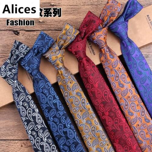 Classic Silk Men Tie Plaid Neck Ties 7cm Cashew Pattern Ties for Men Formal Wear Business Suit Wedding Party Gravatas
