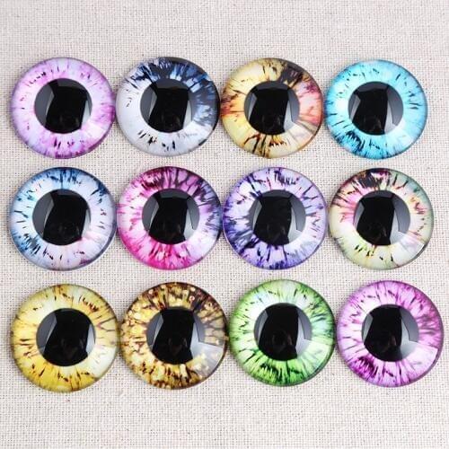 Onwear Mix doll eyes photo round glass cabochon 8mm 10mm 12mm 14mm 16mm 18mm 20mm 25mm 30mm diy jewelry findings