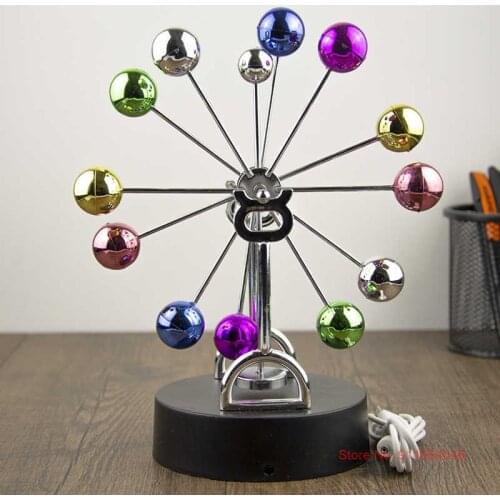 Miniatures Ferris Wheel Perpetual Motion Newton Pendulum Eternal Celestial Model Newtons Cradle Magnetic Ornaments Home Decor