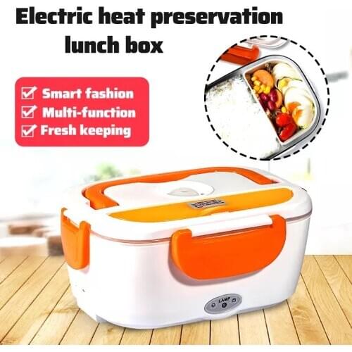 Multi-function Electric Thermal Insulation Bento Home Lunch Box Portable Plug-in Car Hold Stainless Liner USB & EU Steam Pot