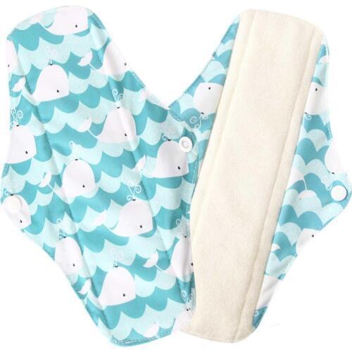 Dropshipping Reusable Menstrual Pads Ohbabyka Waterproof Oganic Bamboo Heavy Flow Cloth Sanitary Pads Menstrual Pads Cloth Pads