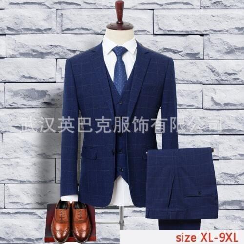 New fashion high quality Wedding Dress Three Piece Set Trousers Vest Single Breasted Formal Mens Suits plus size XL-6XL7XL8XL9XL