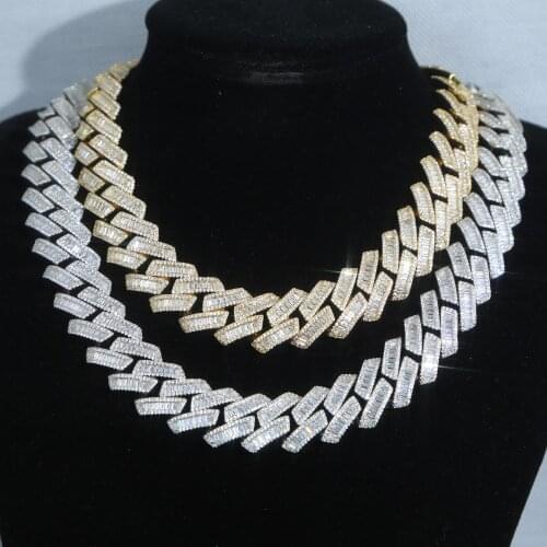 2021 New Hip Hop Bling Men Jewelry 19MM Big Heavy Cuban Llink Chain Iced Out Bling 5A CZ HipHop Necklace