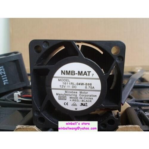 Brand new and original 40*40*28mm 4cm high speed blower fan 1611RL-04W-B86 12V 0.75A 4wires