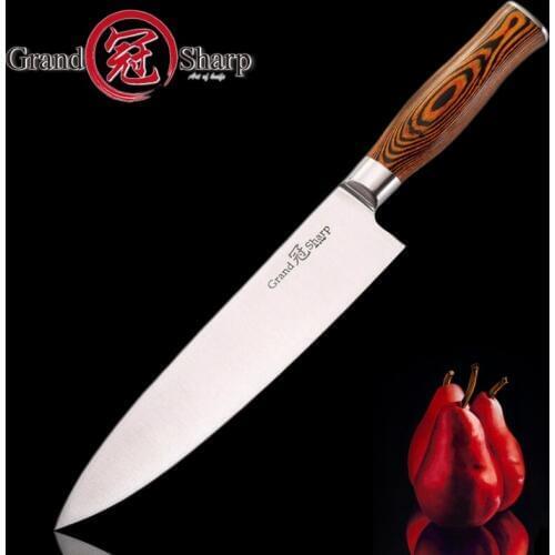 Chef Knife German 1.4116 Stainless Steel High Quality Kitchen Knives Cooking Tools Vegetables Fish Meat Slicing Cleaver Gadgets