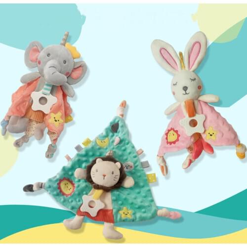 Baby Early Education Educational Soothing Towel Peas Labels Can be Imported, Biting, Baby Soothing Sleeping Doll