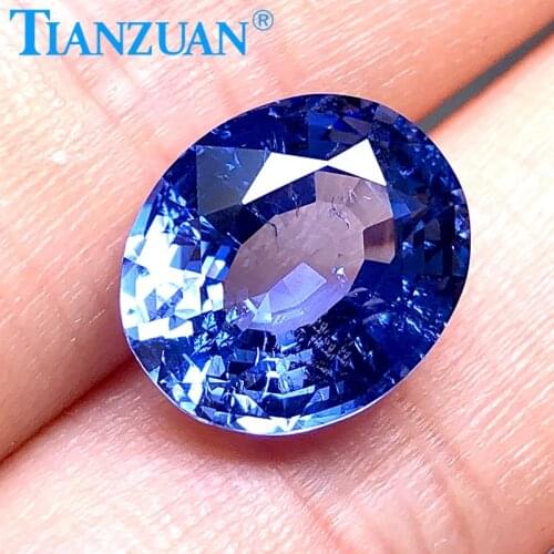 Oval shape thailand cut Imitating light blue sapphire stone with inculsions vs si clarity syntheti c loose stone