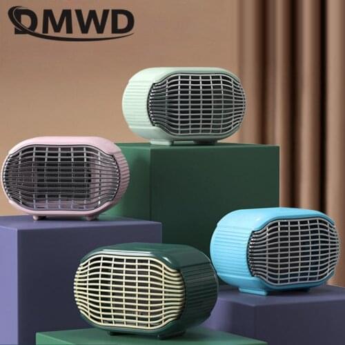 DMWD Electric PTC ceramic heater Air warmer 2 Gears Constant temperature heating stove desktop warm fan 800W Overheat protection