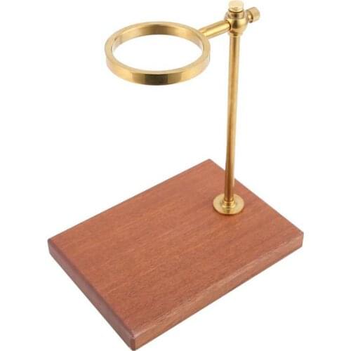 Recyclable Pour Over Coffee Filter Rack Drip Coffee Cup Holder Stand with Wood Base Adjustable Height Coffee Maker for Mocha