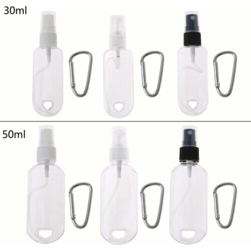Portable Alcohol Spray Bottle Empty Hand Sanitizer Empty Holder Hook Keychain