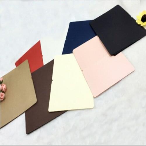 100pcs half fold greeting card brown blessing message written greetings DIY handmade Thanksgiving business stationery wholesale