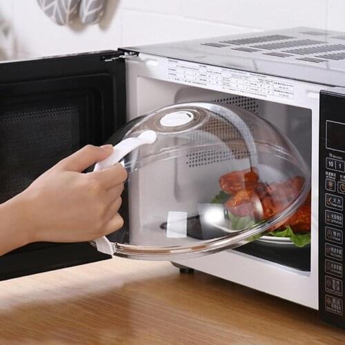 Professional Microwave Food Anti-Sputtering Cover with Handle Heat Resistant Lid for Microwave Food Dropshipping Cooking Lids