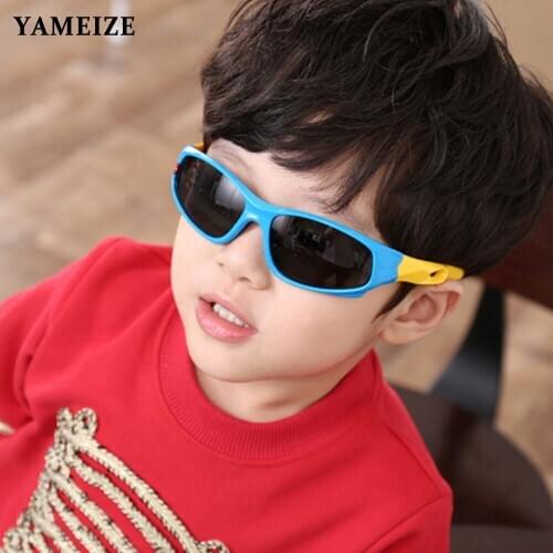YAMEIZE Baby Boy Sunglasses Girls Boys Sport Goggles Toddler Kids Sun Glasses Children Oval Eyeglasses Outdoor UV Protection