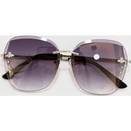 Classic Rimless Sunglasses Women Female Gradient Sun Glasses Big Oculos feminino de sol UV400