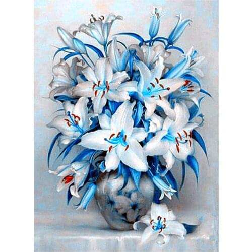 Brand new AB diamond 5D Diy diamond painting cross stitch diamond embroidery cross stitch lily home decoration painting