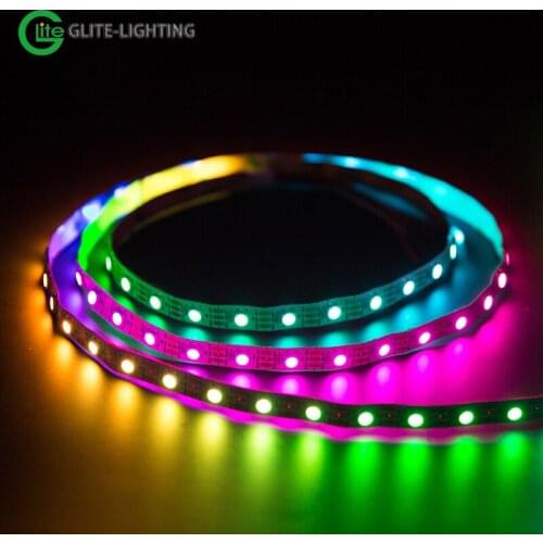 60Leds Strip Light SW2812 Dual Signal Individually Addressable WS2812B Updated Black White PCB DC5V IP30 LED