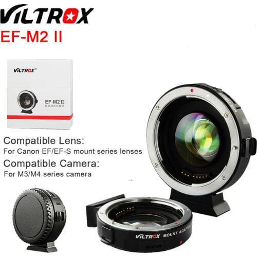 VILTROX EF-M2 II Speed Booster Auto Focus 0.71x Aperture Fucal Reducer for Canon lens to M4 M3 panasonic olympus M43 camera gh10