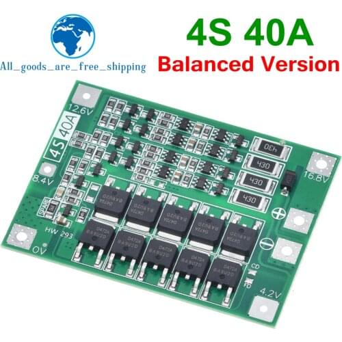3S 4S 40A 60A Li-ion Lithium Battery Charger Protection Board 18650 BMS For Drill Motor 11.1V 12.6V/14.8V 16.8V Enhance Balance