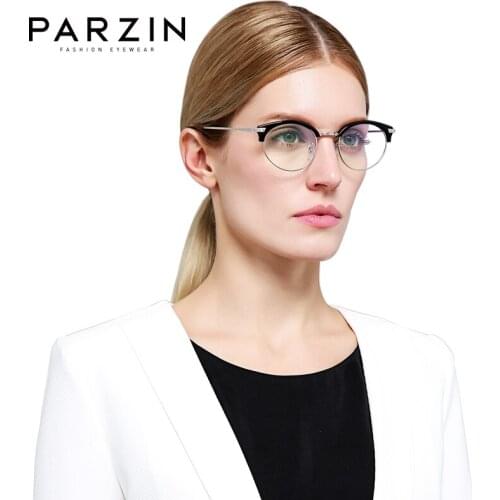 PARZIN TR90 Glasses Women Frame Myopia Optical Fashion Computer Fake Glasses Men Eyeglasses Frames Clear Lunette De Vue