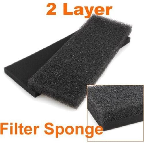 1pcs 2 Layer Aquarium Fish Tank Replacement Reused Biochemical Filter Cotton Sponge Filter Foam Pads Filter Media