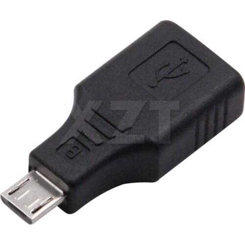 1PCS F/M USB 2.0 Female Micro / Mini B 5 Pin Male Converter Plug OTG 1PC Black Host Adapter Compatible with USB 1.1, and 2.0