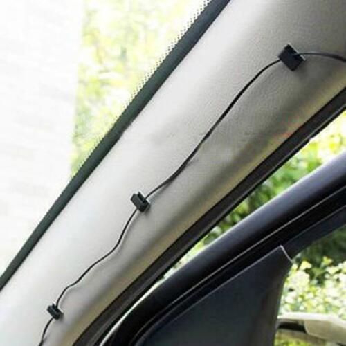 100pcs/lot Management Desk Wall Cord Clamps Adhesive Car Cable Clips Flat Cable Winder Drop Wire Tie Fixer Holder