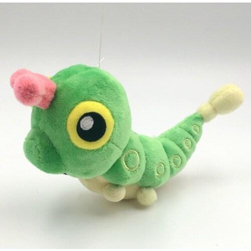 12cm Caterpie Green Caterpillar Plush Toys Soft Stuffed Peluche Dolls Gift for Children