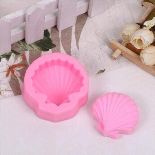 2Pcs/set Sea Shell Shape Chocolate Silicon Mold Fondant Cake Decoration Mold baking tools