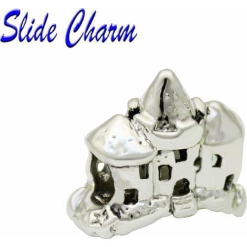 5mm straight hole fashion jewelry DIY charm, European style war bastion beads Fit Pandora Bracelet Necklace