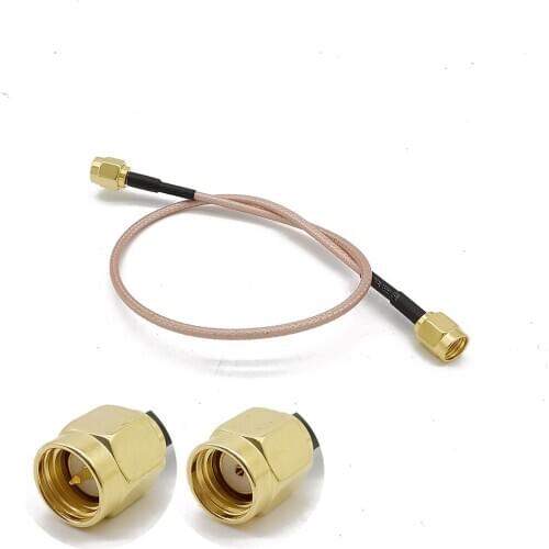 ALLISHOP RP SMA Male to SMA Male Crimp RG178 Jumper Pigtail Cable SMA Connector Cable for Wireless Antenna