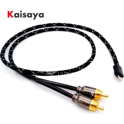 Aux audio cable Android iphone to 2rca double lotus connected EX25 FX25 G25 FX35 QX50 QX60 qx70 g37 for Infiniti T1261