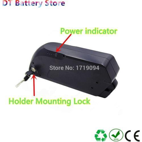 Free ship 36v/48v/52v tiger shark down tube Ebike battery 10ah 10.4ah 11.6ah 12.8ah 14ah 14.5ah 15ah 16ah 17ah 17.5ah with USB