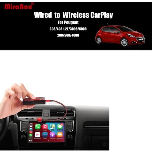 MiraBox Wireless Apple Carplay USB Dongle CarPlay USB Adapter for Peugeot 308/408 1.2T/508/3008/4008/5008