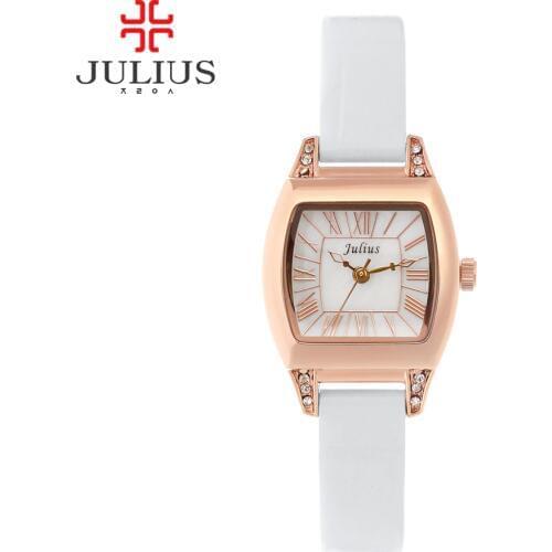 JULIUS JA-759 Montre Femme Bracelet Watch Leather Luxury Watch Antique Square Casual Leather Dress Wrist Whatch Womens Relogio