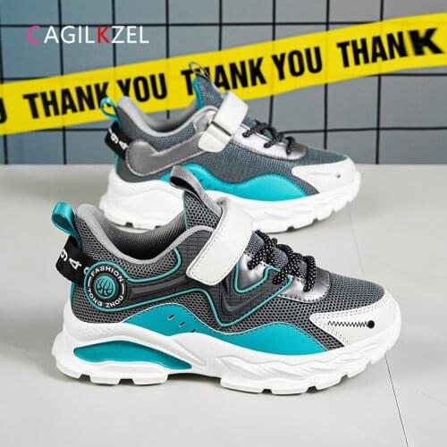 CAGILKZEL 2021 Children Shoes For Baby Boys Girls Sneakers Light Kids Casual Mesh Leather Breathable Soft Running Sports Shoe