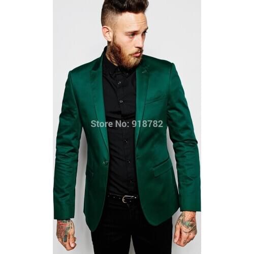 Best Selling 2016 Satin Green Tuxedo Jacket And Black Pants Dinner Party Prom Suits Groom Tuxedos Groomsmen Wedding Suits