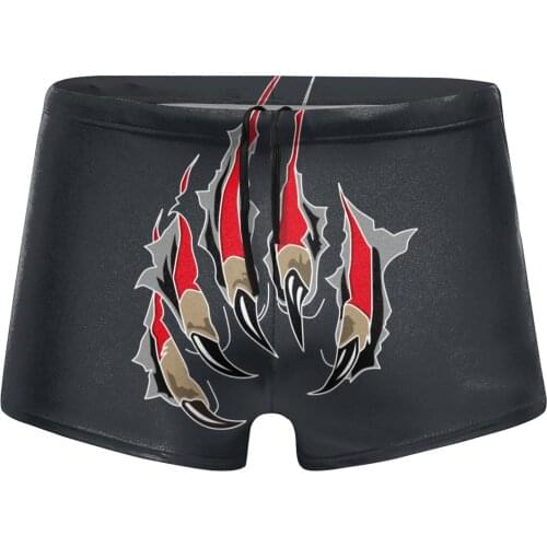 Men Split beach swimming trunks Claws Tearing The Hole Swimsuit Boy for the sea Pool