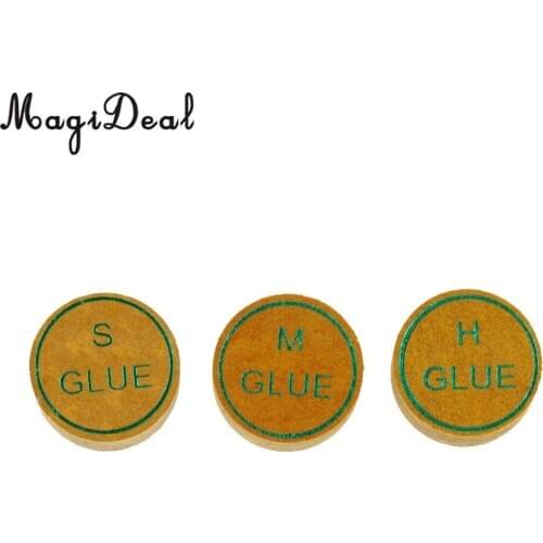 MagiDeal High Quality Artificial Pigskin Snooker or Pool Cue Tips Yellow/Brown 11mm/13mm Fun Table Board Game Billiard Acce Gift