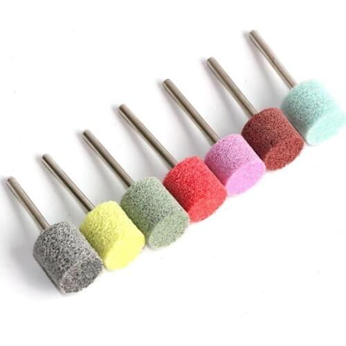 10pcs Nylon Fiber Grinding Head Buffing Wheel Mounted Point for Mould Finish Polishing Grinder Rotary Tool Accessories 3mm Shank