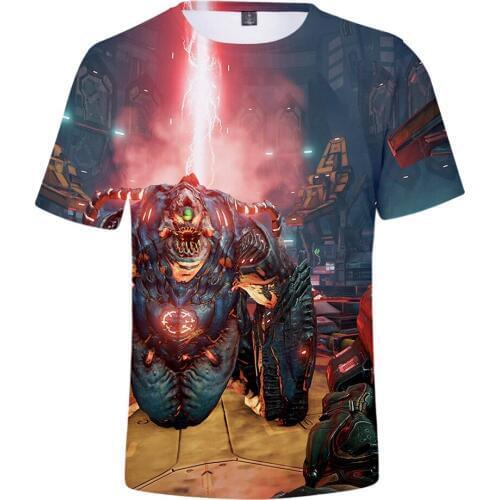 Aikooki New Arrival Doom Eternal 3D T Shirt Men/Women Fashion Popular Hot Game T-shirt 3D Print Doom Eternal Mens T-shirt Top