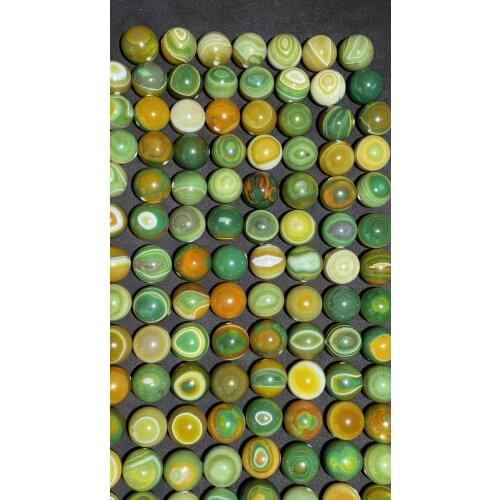 Wholesale Yellow-Green Natural Eye Agate Prophet Earth God Sheep DIY Materials Mens Rings Necklace Bracelet Rosary