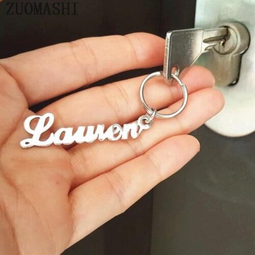 Personalized Name Keychain Custom Any Name Keychain Key Ring Handmade Jewelry For Women Men Best Friends Gifts