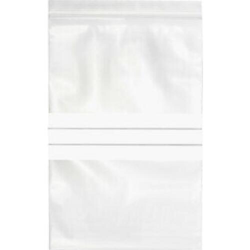 50Pcs Zip Lock Plastic Bags Writable Reclosable Disposable Clear 7.8"X5.5" 8 MIL