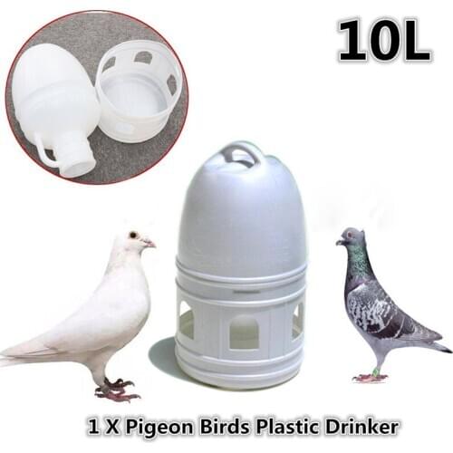 10L 10000ML Removeble White Plastic Drinker with Handle for Pigeon Bird Supplies tools