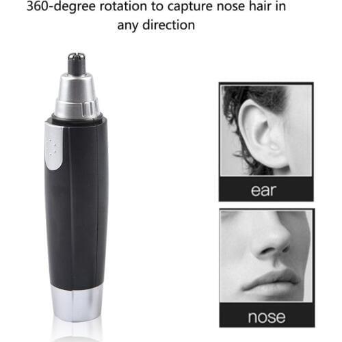 Portable Electric Nose Hair Trimmer Battery Powered Nose Clipper Razor Ear Hair Removal Face Care Shaving Razor for Men Gifts